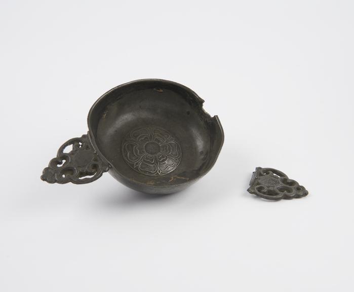 Pewter porringer, possibly Euorpean, 18th or 19th century