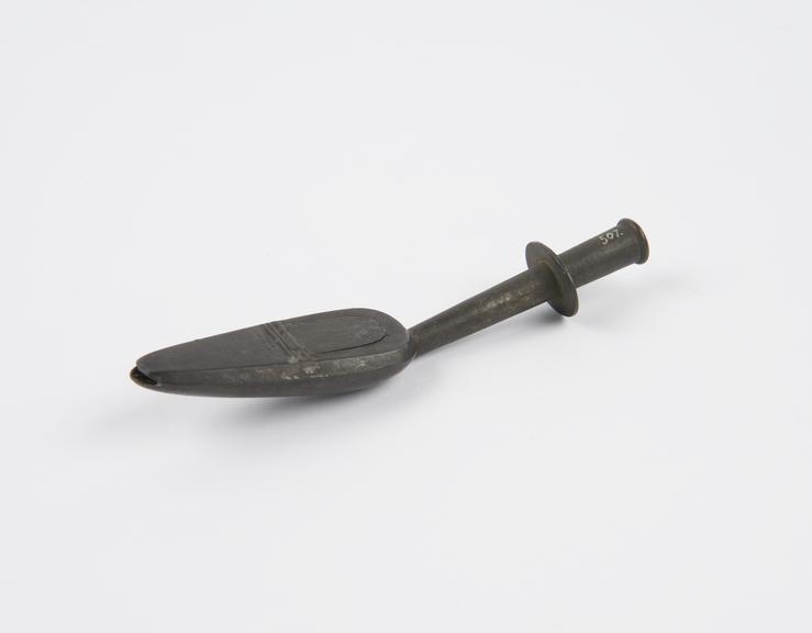 Pewter medicine spoon, invented by C