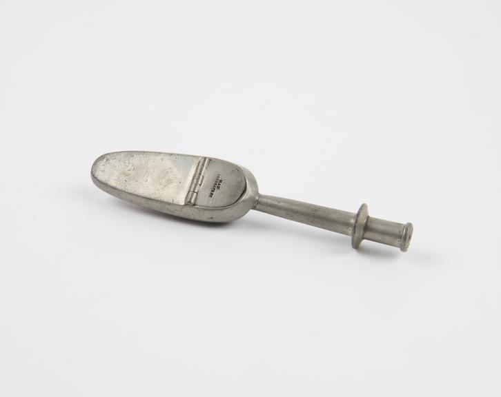 Pewter medicine spoon, invented by C