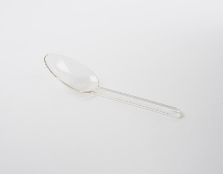 Plastic medicine spoon, c.1950-1970, English