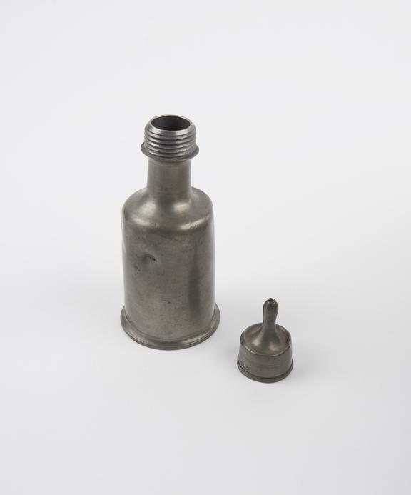 Pewter infant's feeding bottle, probably English, 1601-1800