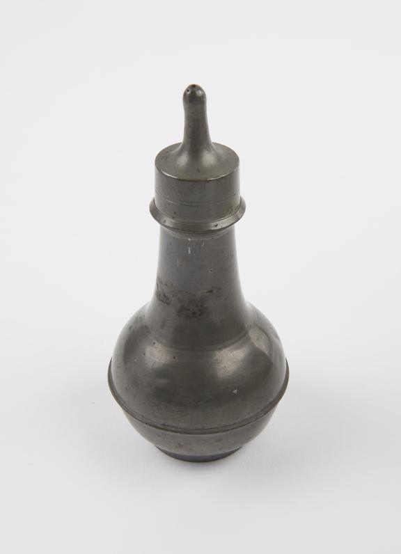 Pewter infant's feeding bottle