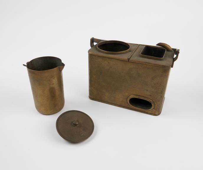 Rectangular brass wine heater