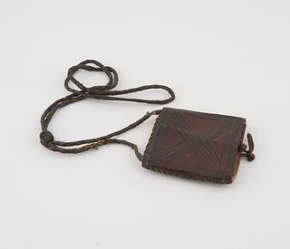 Amulet case of leather