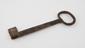 Large iron key, oval ring grip at end