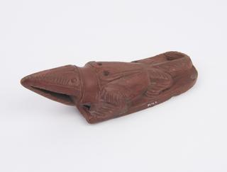 Red earthenware skin scraper