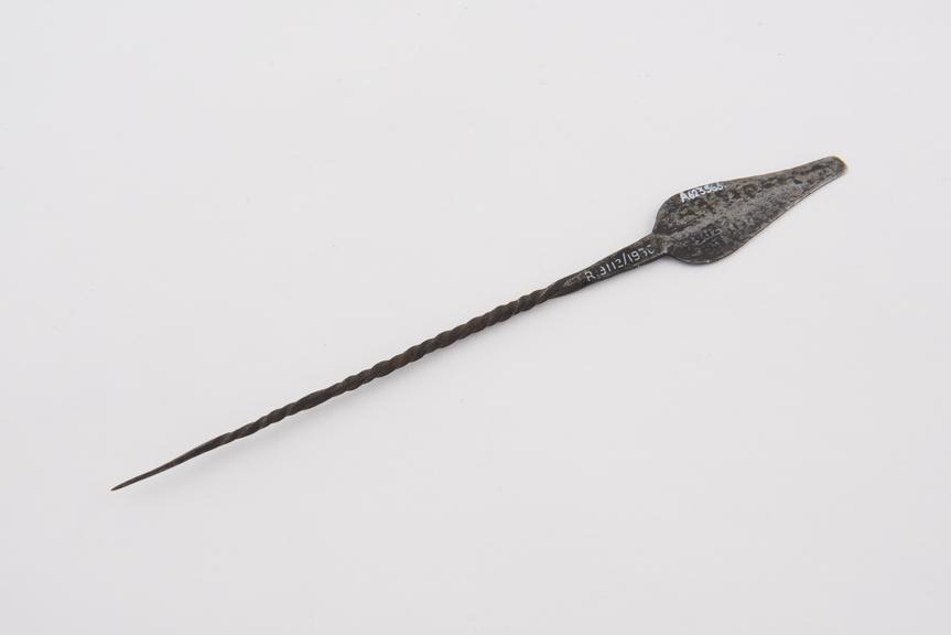 Combined spatula and probe, steel, from Zaire, 1801-1930