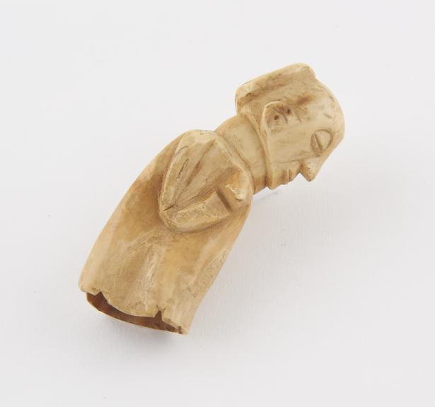 Ivory ancestral figurine carved from the tip of an hippopotamus