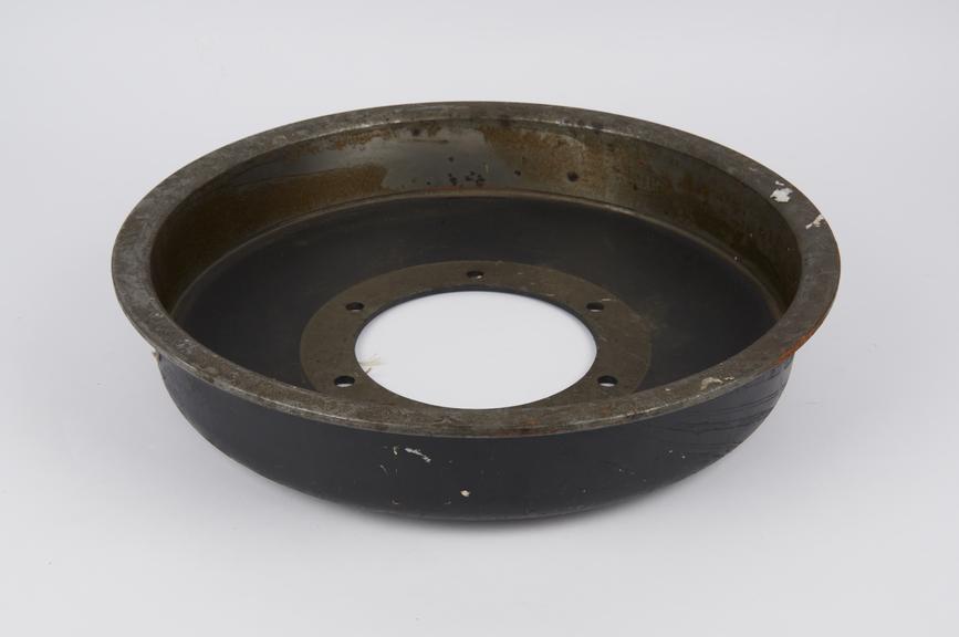 Specimen of 14-inch brake drum fitted with Laystall hardened