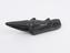 Black earthenware skin scraper in form of crocodile