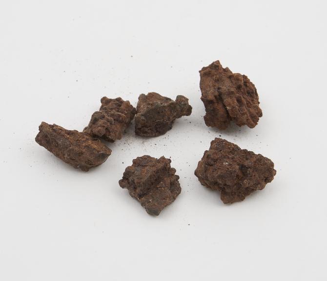 Pieces of the meteoric iron as received, conducted by R