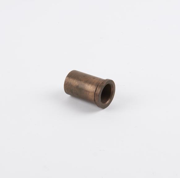 Brass cylindrical sleeve with flange on one side