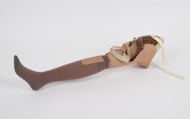 One of a pair of artificial/prosthetic legs used by Tracey Baynam