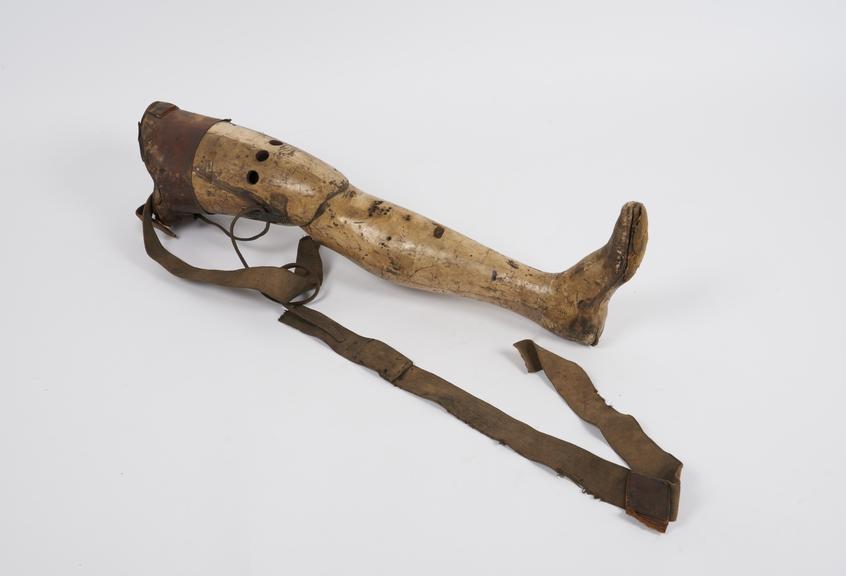 Artificial leg for amputation above left knee, 1901-1919