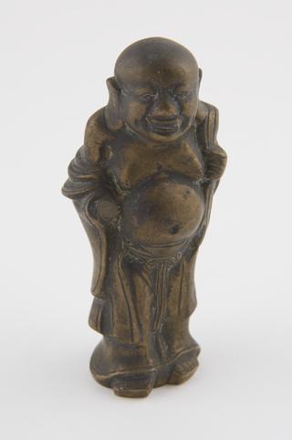 Figure of corpulent male deity, Hotei or Pu-tai