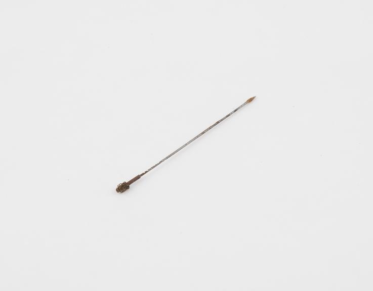 Acupuncture needle, steel and brass, Chinese