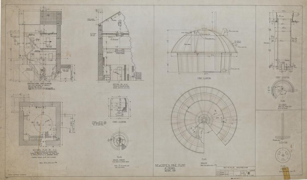 Newcomen Mine Pump at Fresnes before 1739