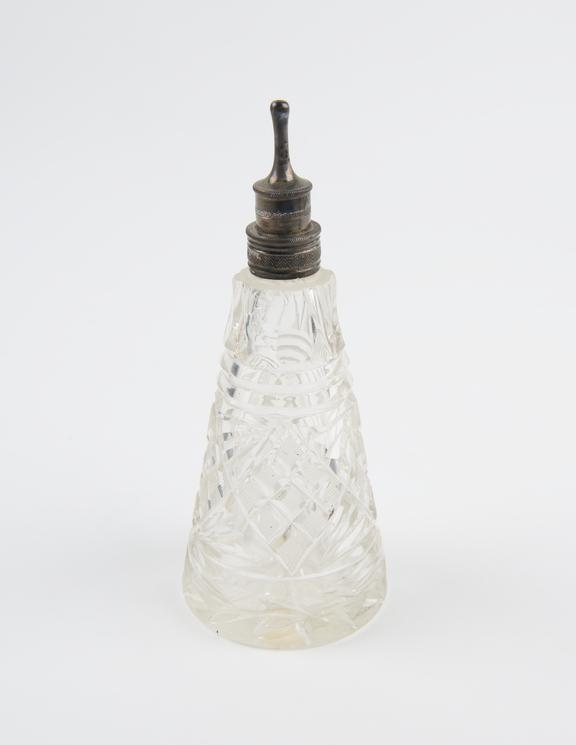 Glass and pewter, infant's feeding bottle, Europe, 1701-1900