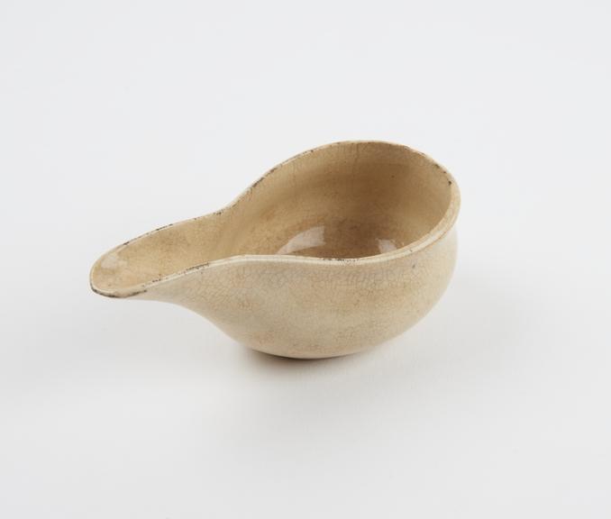 Earthenware pap boat, English, 1750-1900, Crellin 3