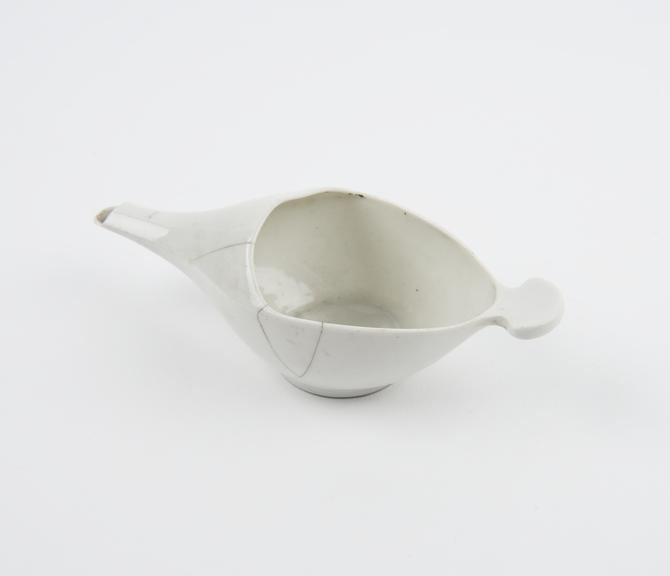 Porcelain pap boat English, 1801-1900, Crellin 21