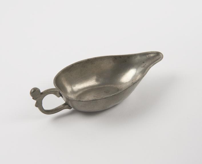 Pewter pap boat, 1701-1800, English (?)