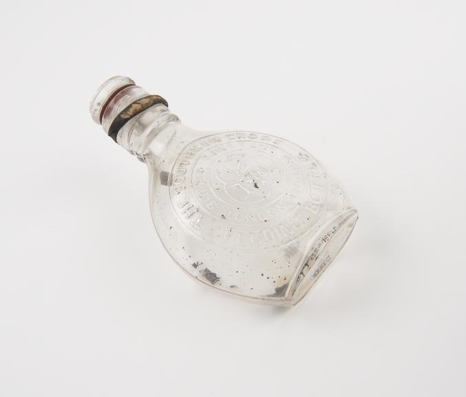 Glass infant's feeding bottle, made by S