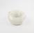 White-glazed earthenware circular hot water bottle