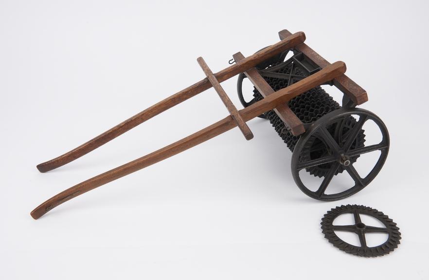 Model of Crosskill's clod-crusher, patented in 1841