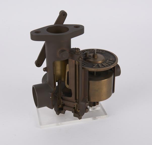 Zenith automatic carburettor, 1913, sectioned