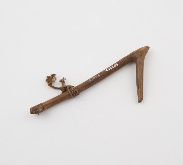 Forked twig with string tied around it, Africa, 1880-1920