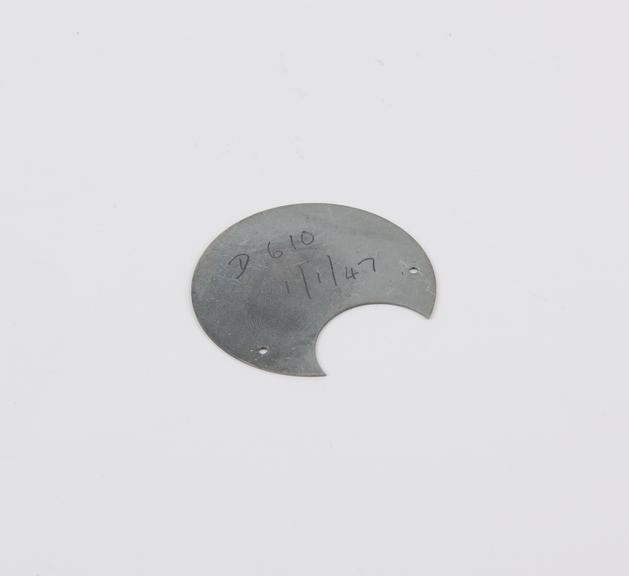 Gauge backing plate, for Beardmore Heavy Oil engine