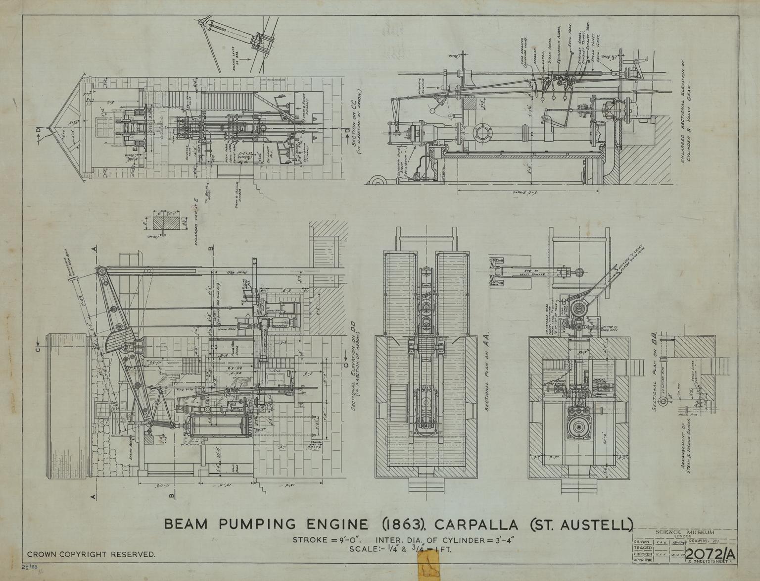 Bull Engine Beam Pumping Engine (1863) Carpalla (St Austell) | Science Museum Group ...