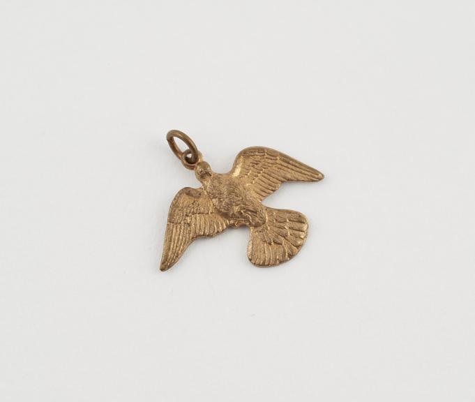 Pendant-amulet in form of gilt dove representing Holy Spirit