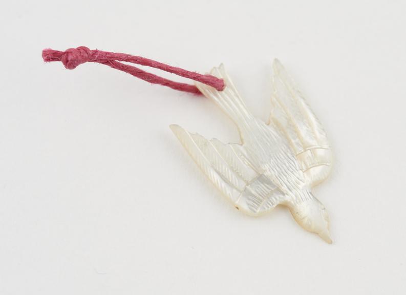 Mother-of-pearl dove representing Holy Ghost, probably French