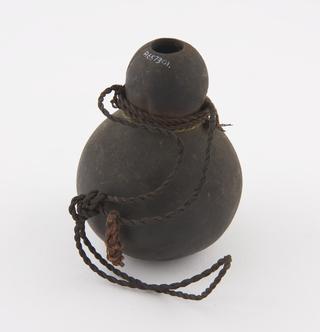 Container, balloon shaped body, long tubular neck