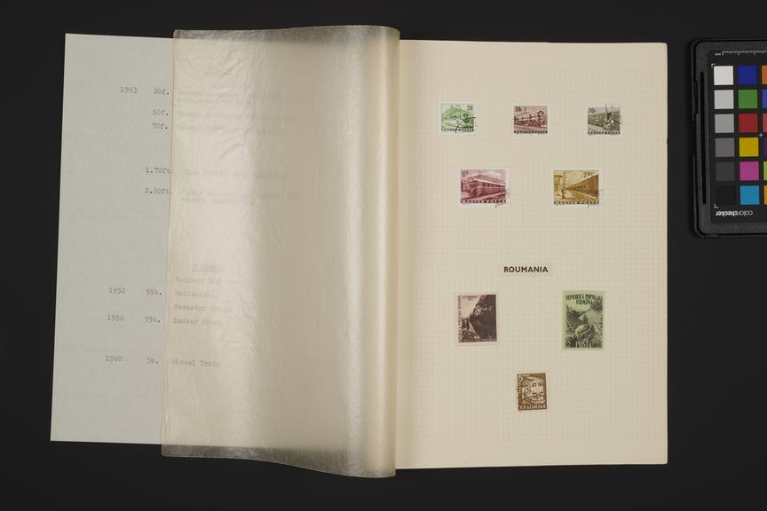 Stamp album, compiled by Frank Stacey in the 1950s and 1960s