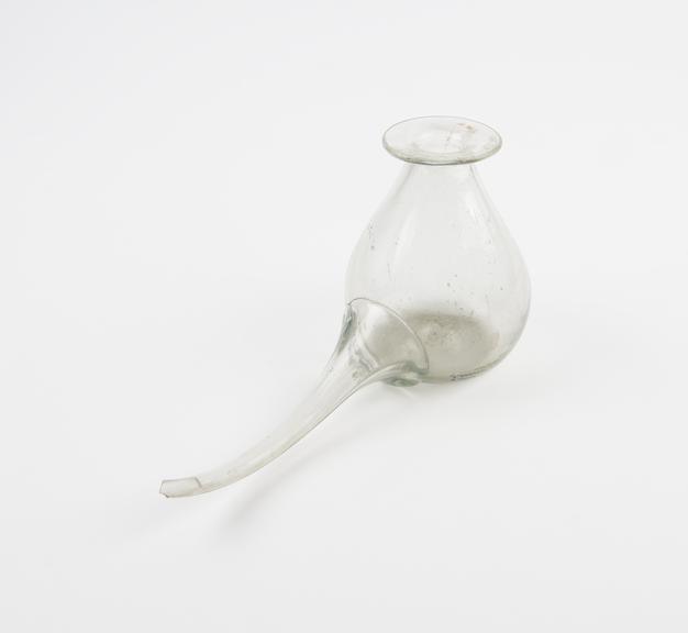 Glass breast reliever, for self use with long spout