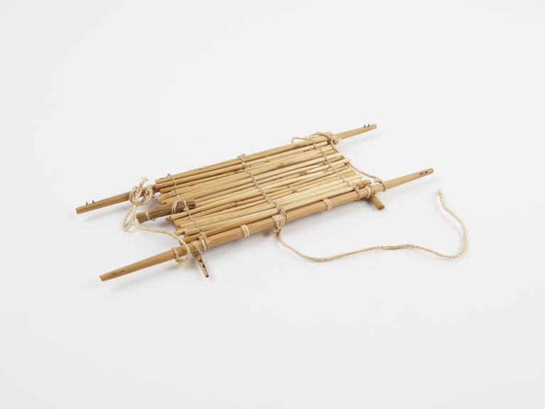 Model stretcher, cane and string, reputedly Japanese, 1900-1918