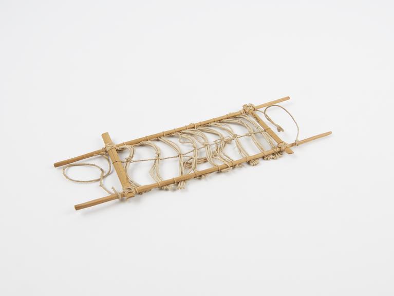 Model stretcher, wood and string, reputedly Japanese, 1900-1918