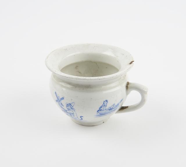 Child's earthenware chamber pot, French, 19th century