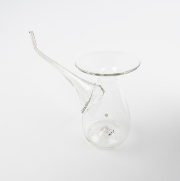 Glass breast reliever, for self use with long spout