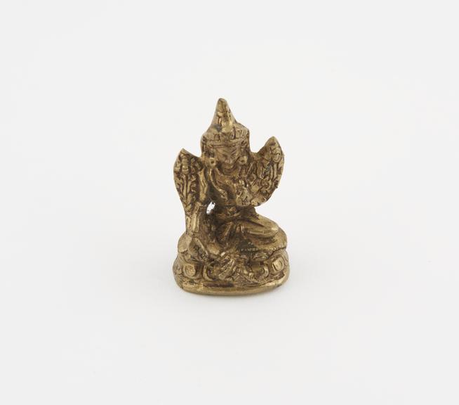 Small gilt brass figure of the Buddha, possibly Thai, 1801-1900