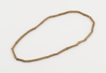 Necklet; deadly nightshade stalks threaded on cotton