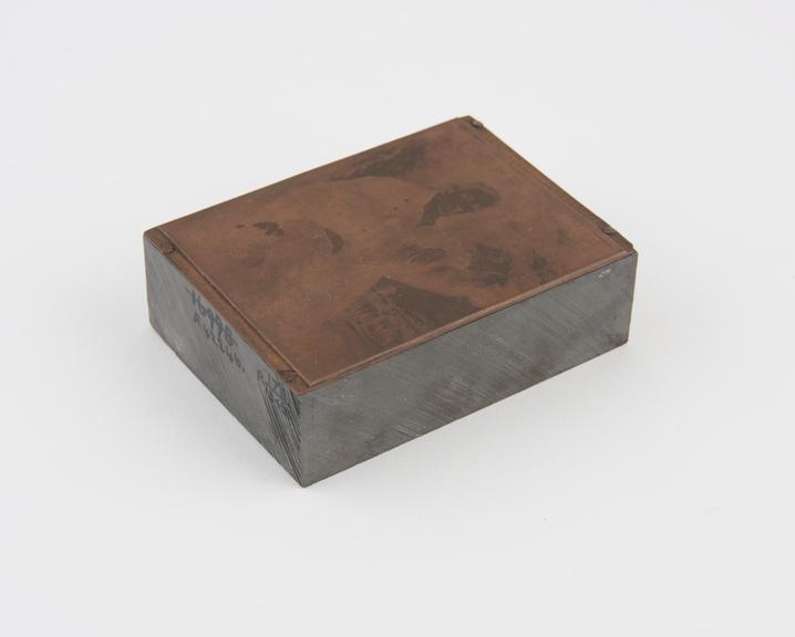 Copper or lead printing block