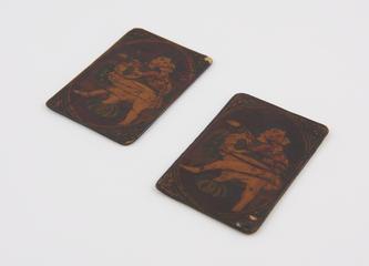 Playing cards showing male and femal copulating