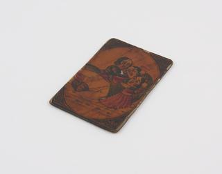 Playing card showing men and woman copulating