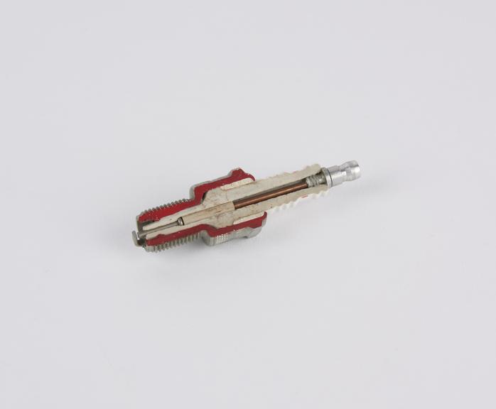 Sectioned Champion spark plug, type N3, 1955-1966