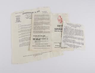 Paperwork for Norton Ignition Patented Supercharger