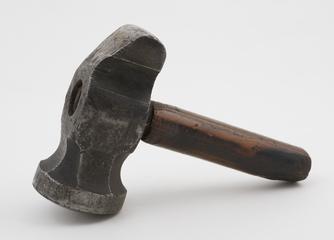 Flattening hammer, from assaying apparatus