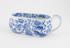 Bourdalou female urinal, blue and white, c. 1805, Spode